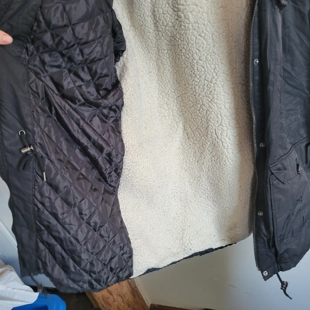LEVI'S Jacket Quilt And Sherpa Lined Black Small